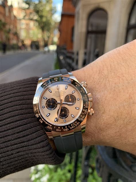 rolex rose gold oysterflex|Rolex daytona 116515 everose gold.